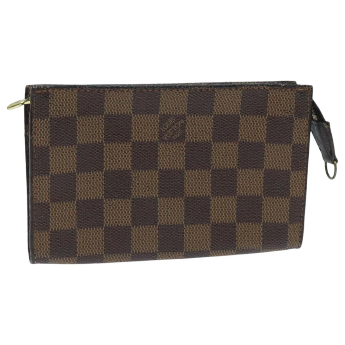 LOUIS VUITTON Damier Ebene Marais Pouch LV Auth 96015