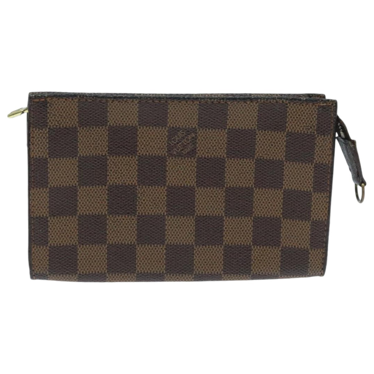 LOUIS VUITTON Damier Ebene Marais Pouch LV Auth 96015