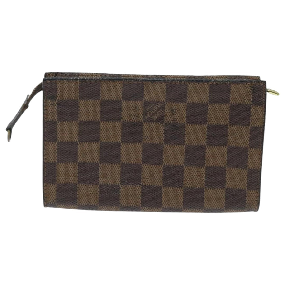 LOUIS VUITTON Damier Ebene Marais Pouch LV Auth 96015