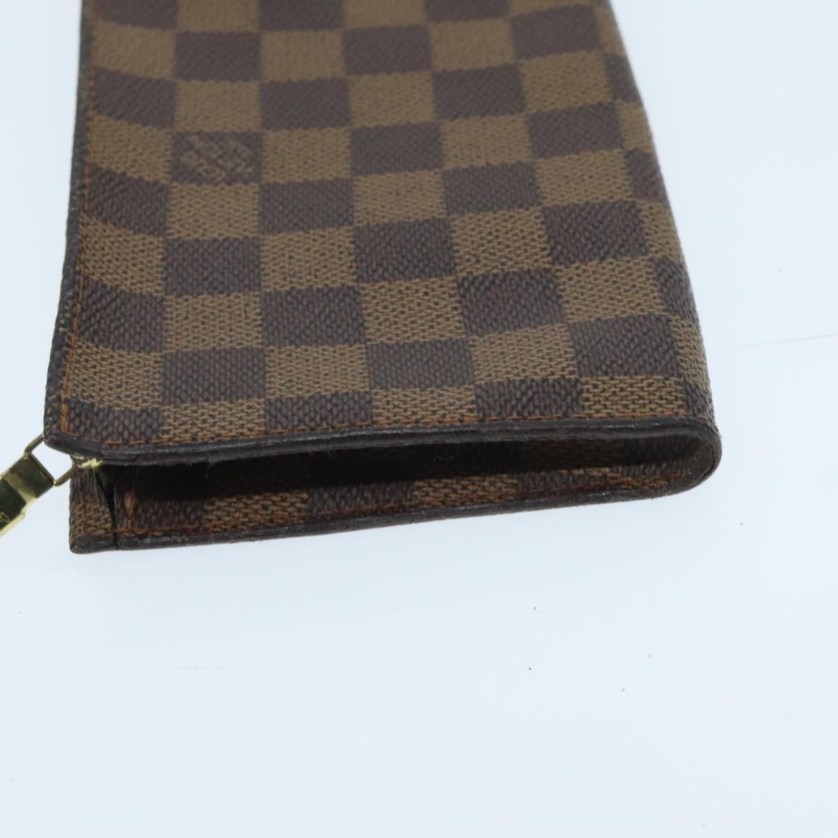 LOUIS VUITTON Damier Ebene Marais Pouch LV Auth 96015