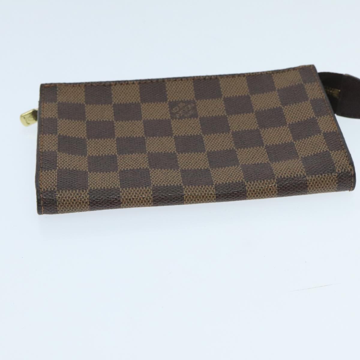 LOUIS VUITTON Damier Ebene Marais Pouch LV Auth 96015