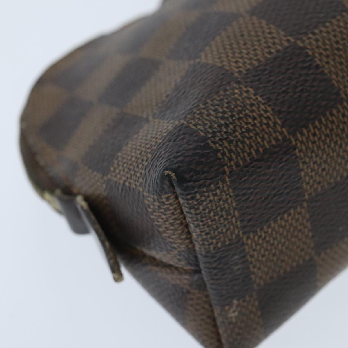 LOUIS VUITTON Damier Ebene Pochette Cosmetic PM Pouch N47516 LV Auth 96017