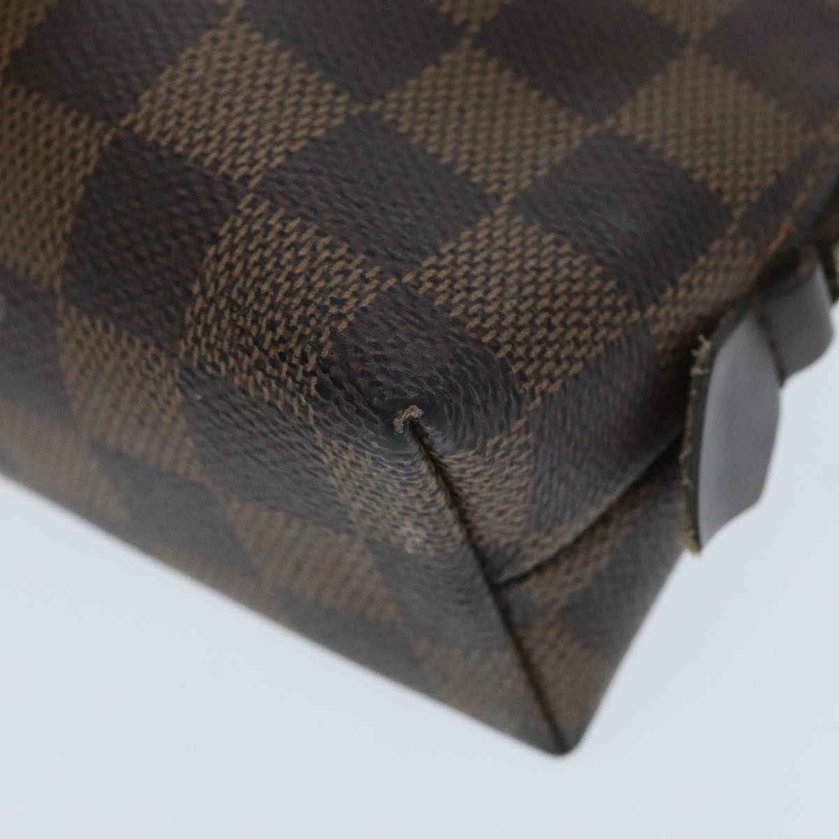 LOUIS VUITTON Damier Ebene Pochette Cosmetic PM Pouch N47516 LV Auth 96017