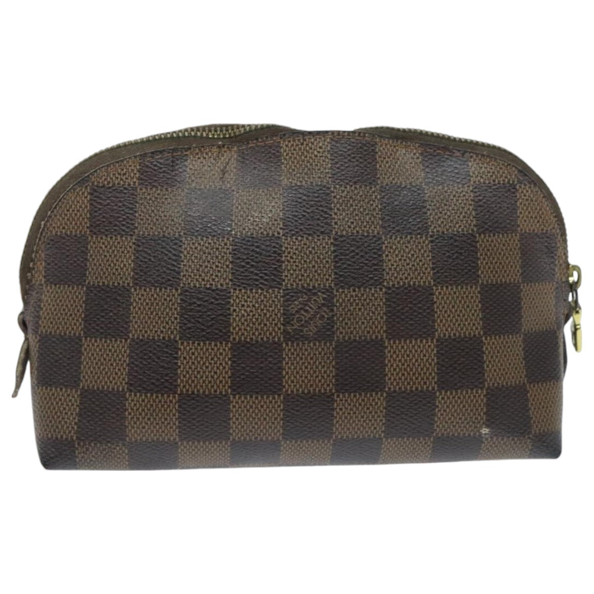 LOUIS VUITTON Damier Ebene Pochette Cosmetic PM Pouch N47516 LV Auth 96017