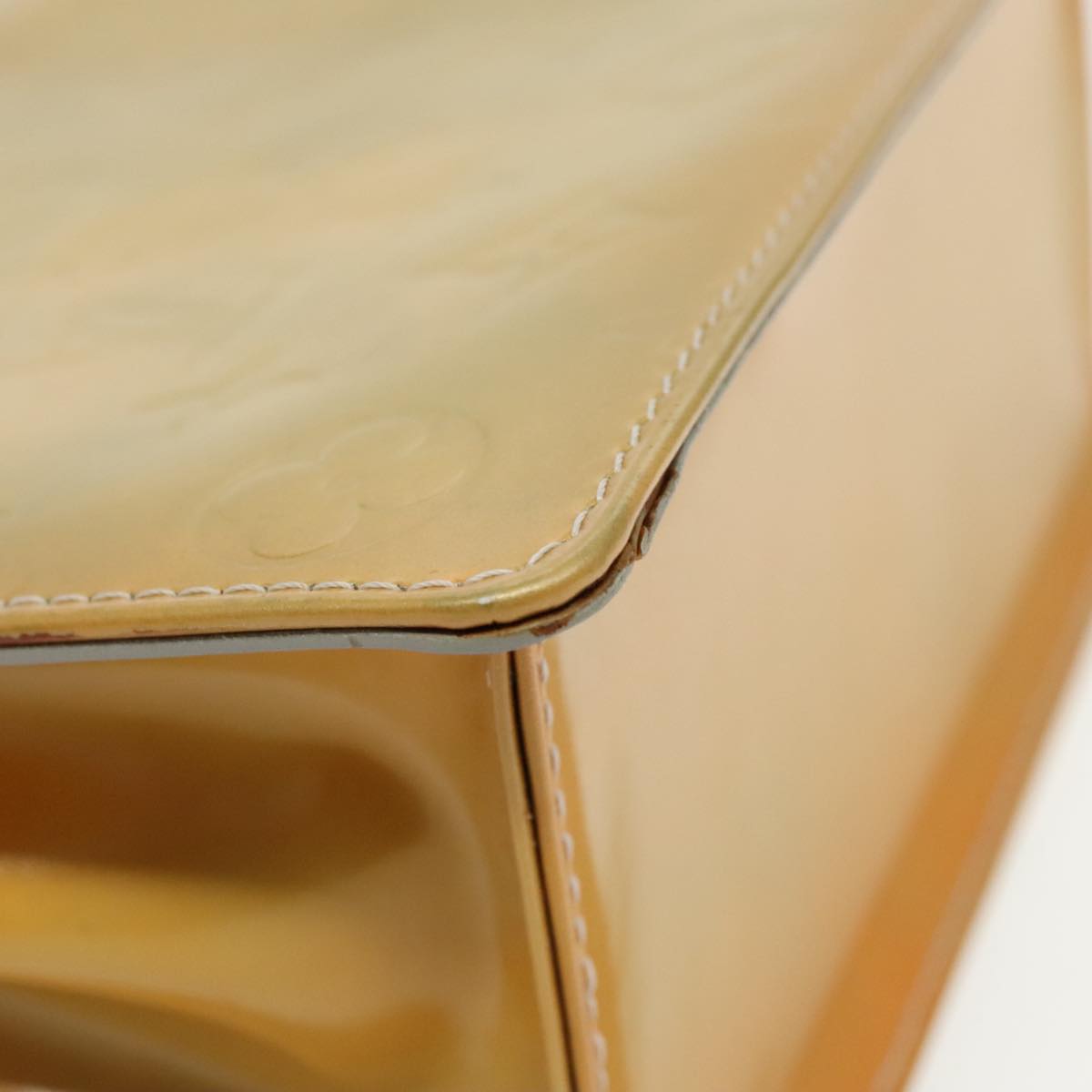 LOUIS VUITTON Monogram Vernis Spring Street Hand Bag Gris M91029 LV Auth 96019