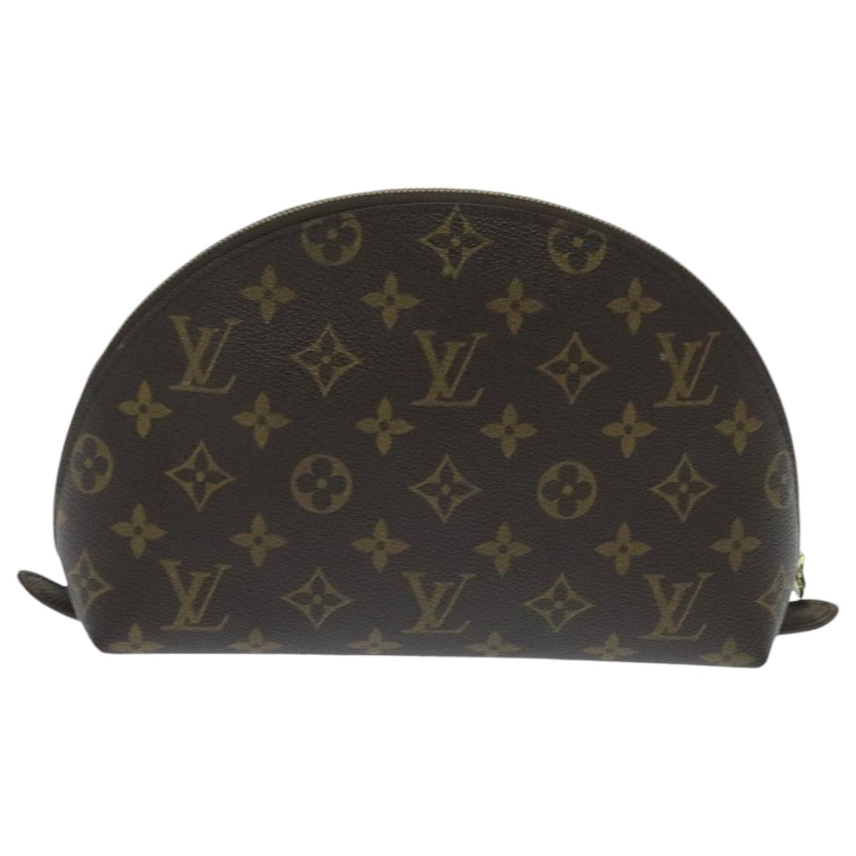 LOUIS VUITTON Monogram Trousse Demi Ronde Cosmetic Pouch M47520 LV Auth 96026