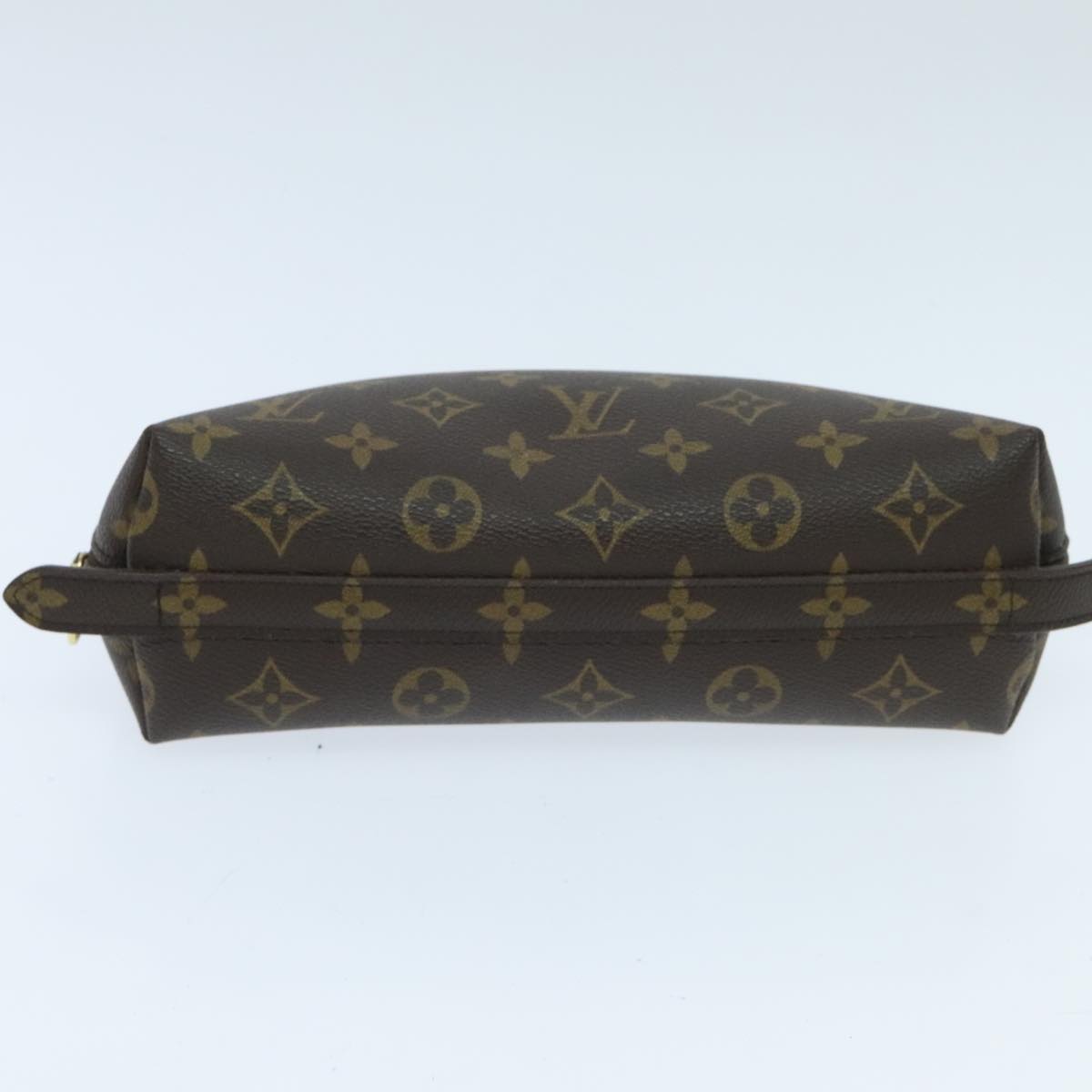 LOUIS VUITTON Monogram Trousse Demi Ronde Cosmetic Pouch M47520 LV Auth 96026