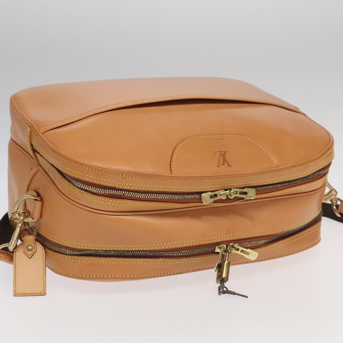 LOUIS VUITTON Nomad Reporter GM Shoulder Bag SPO Beige LV Auth 96049SAV