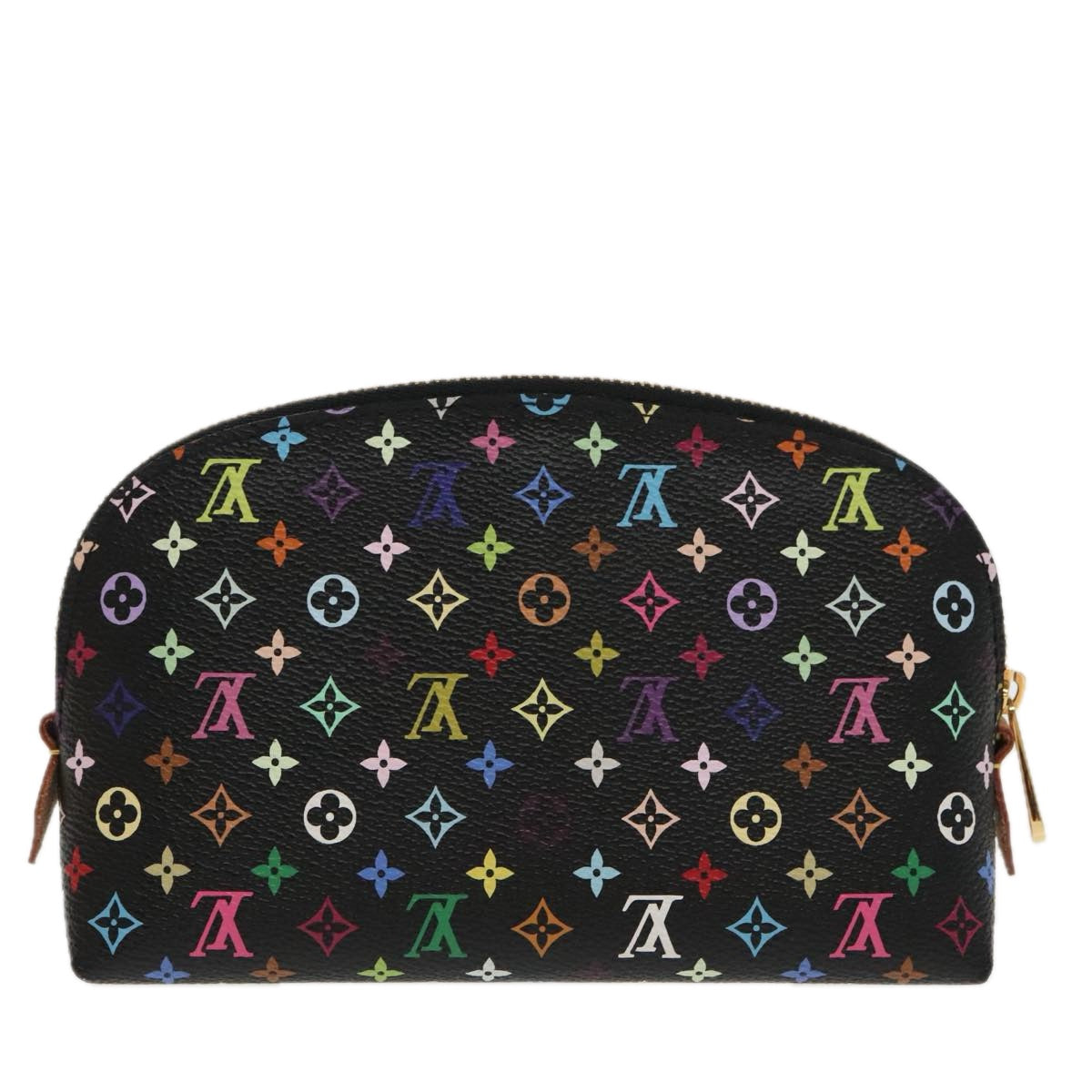 LOUIS VUITTON Monogram Multicolor Pochette Cosmetic Black M47355 LV Auth 96114SA