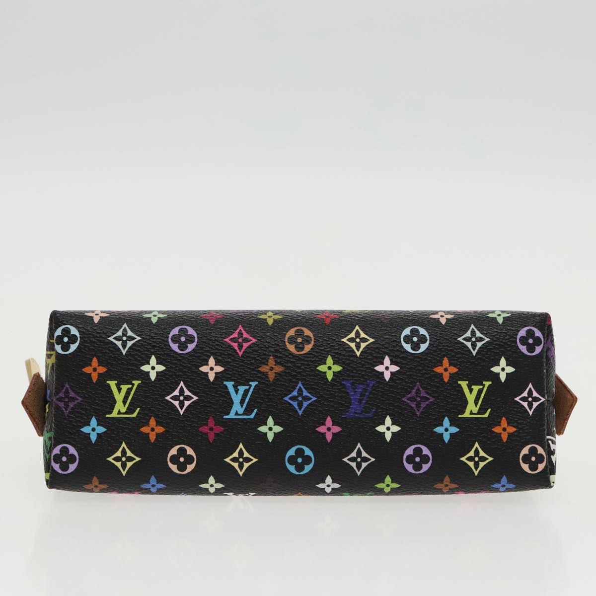 LOUIS VUITTON Monogram Multicolor Pochette Cosmetic Black M47355 LV Auth 96114SA