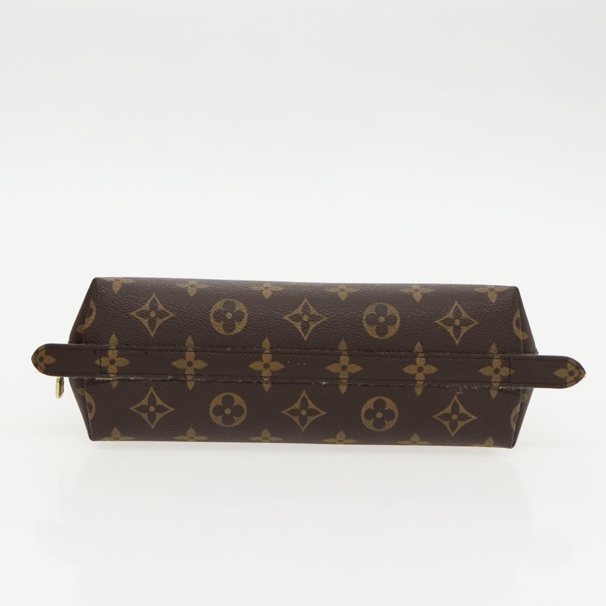 LOUIS VUITTON Monogram Trousse Demi Ronde Cosmetic Pouch M47520 LV Auth 96154