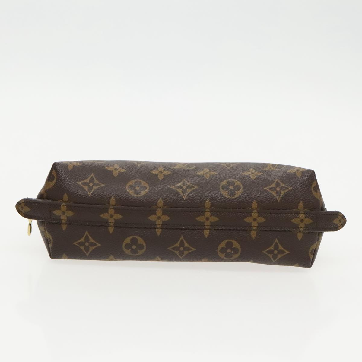 LOUIS VUITTON Monogram Trousse Demi Ronde Cosmetic Pouch M47520 LV Auth 96155