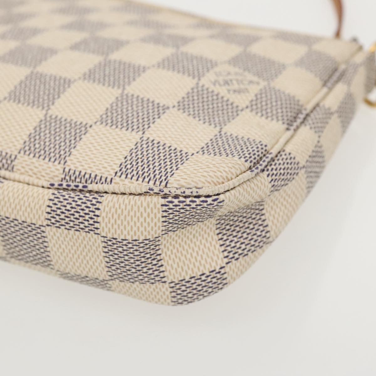 LOUIS VUITTON Damier Azur Pochette Accessoires Pouch N51986 LV Auth 96156