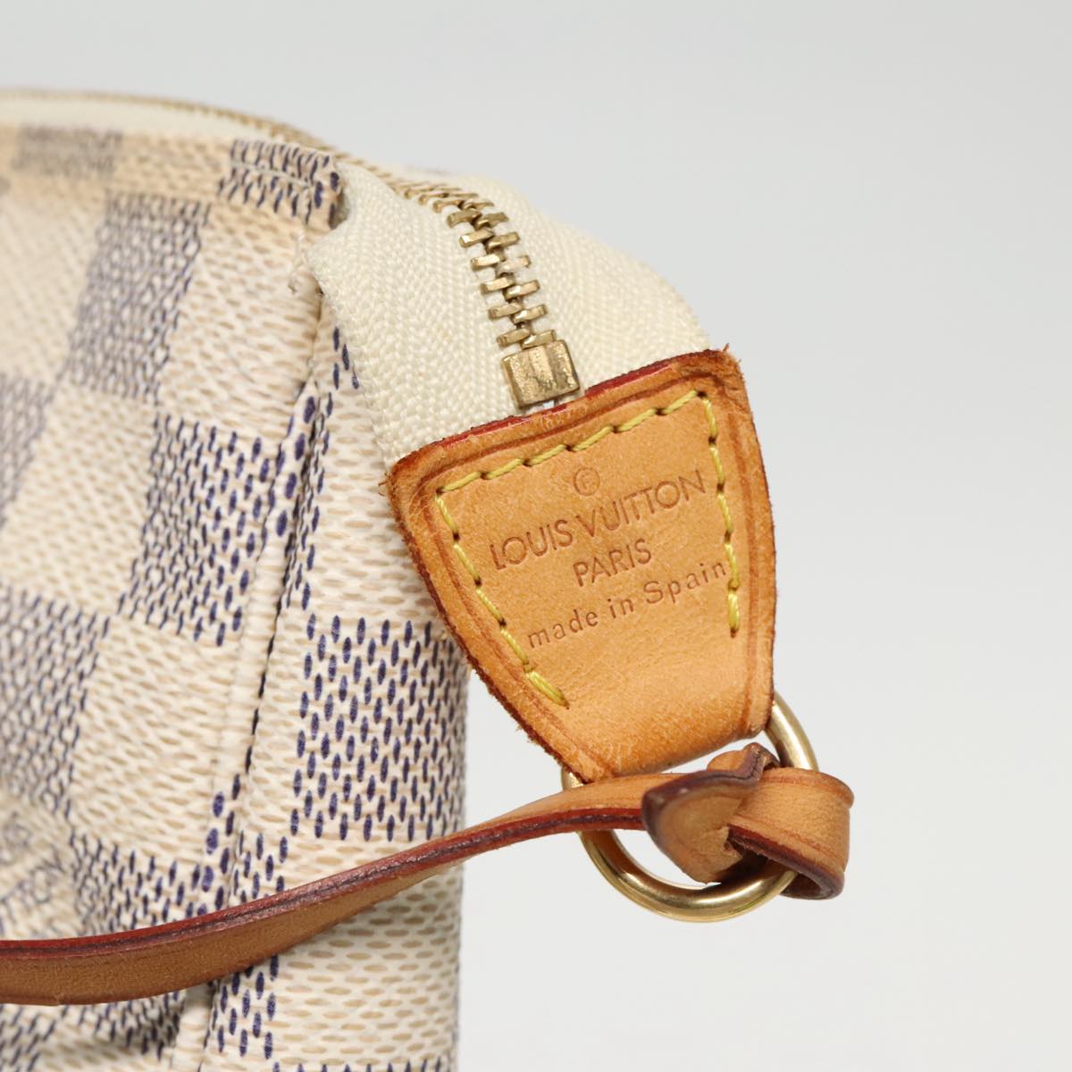 LOUIS VUITTON Damier Azur Pochette Accessoires Pouch N51986 LV Auth 96156