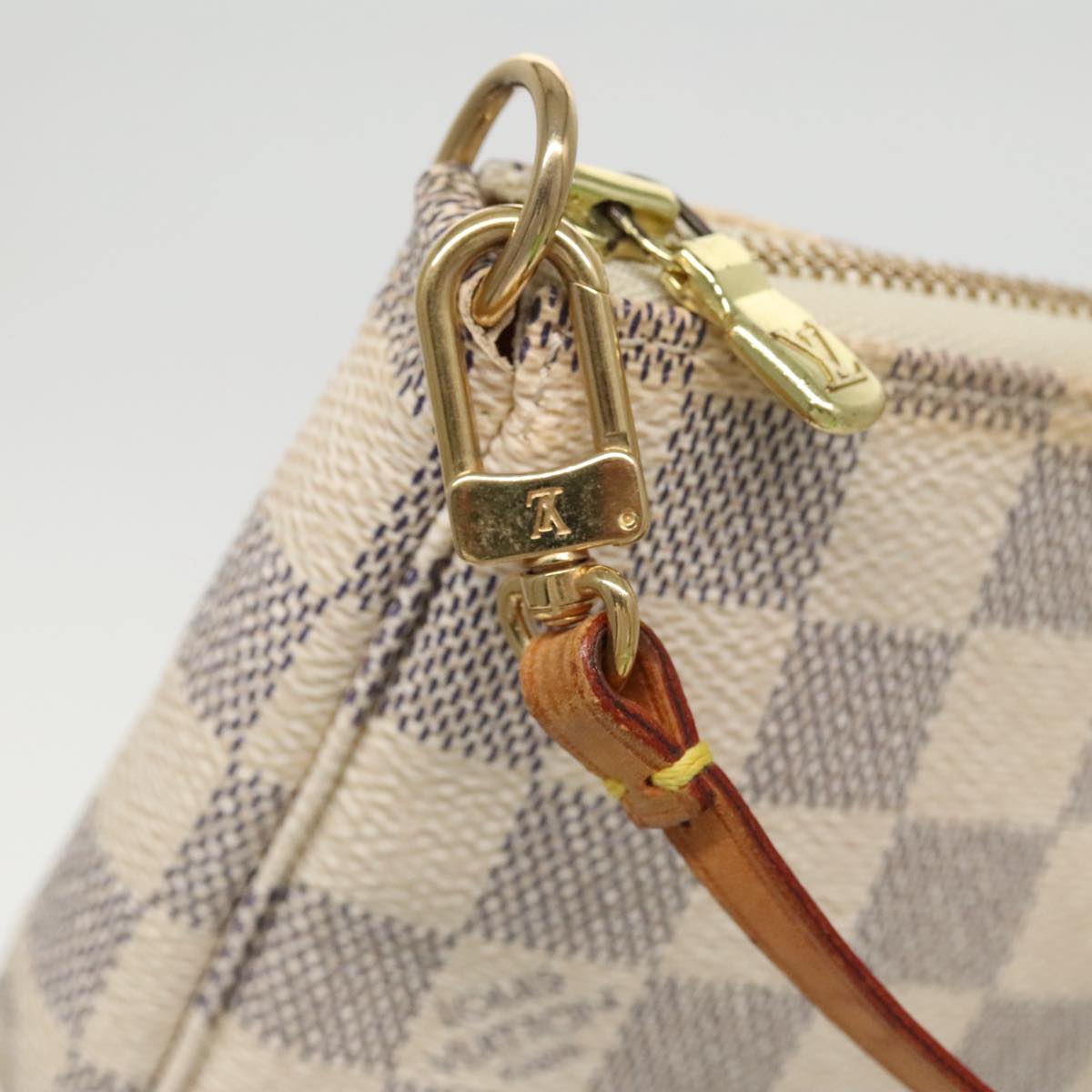 LOUIS VUITTON Damier Azur Pochette Accessoires Pouch N51986 LV Auth 96156