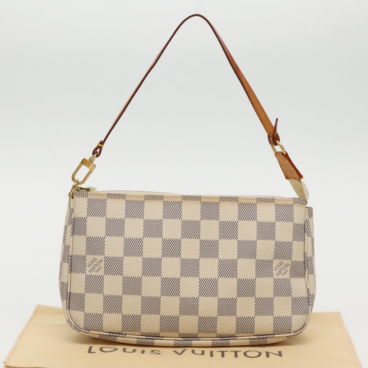 LOUIS VUITTON Damier Azur Pochette Accessoires Pouch N51986 LV Auth 96156