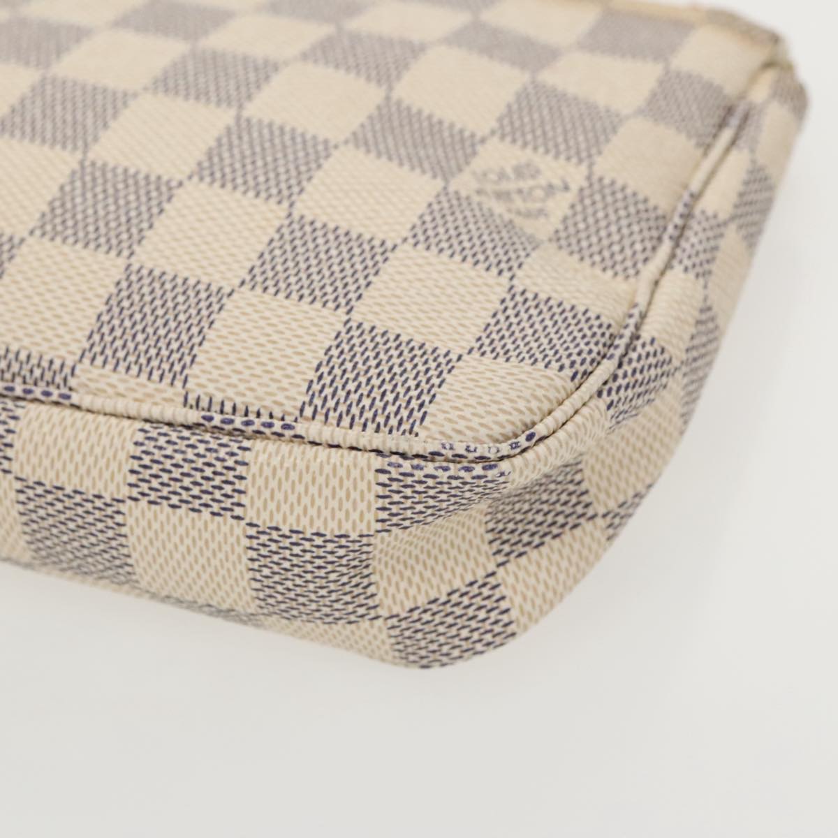 LOUIS VUITTON Damier Azur Pochette Accessoires Pouch N51986 LV Auth 96156