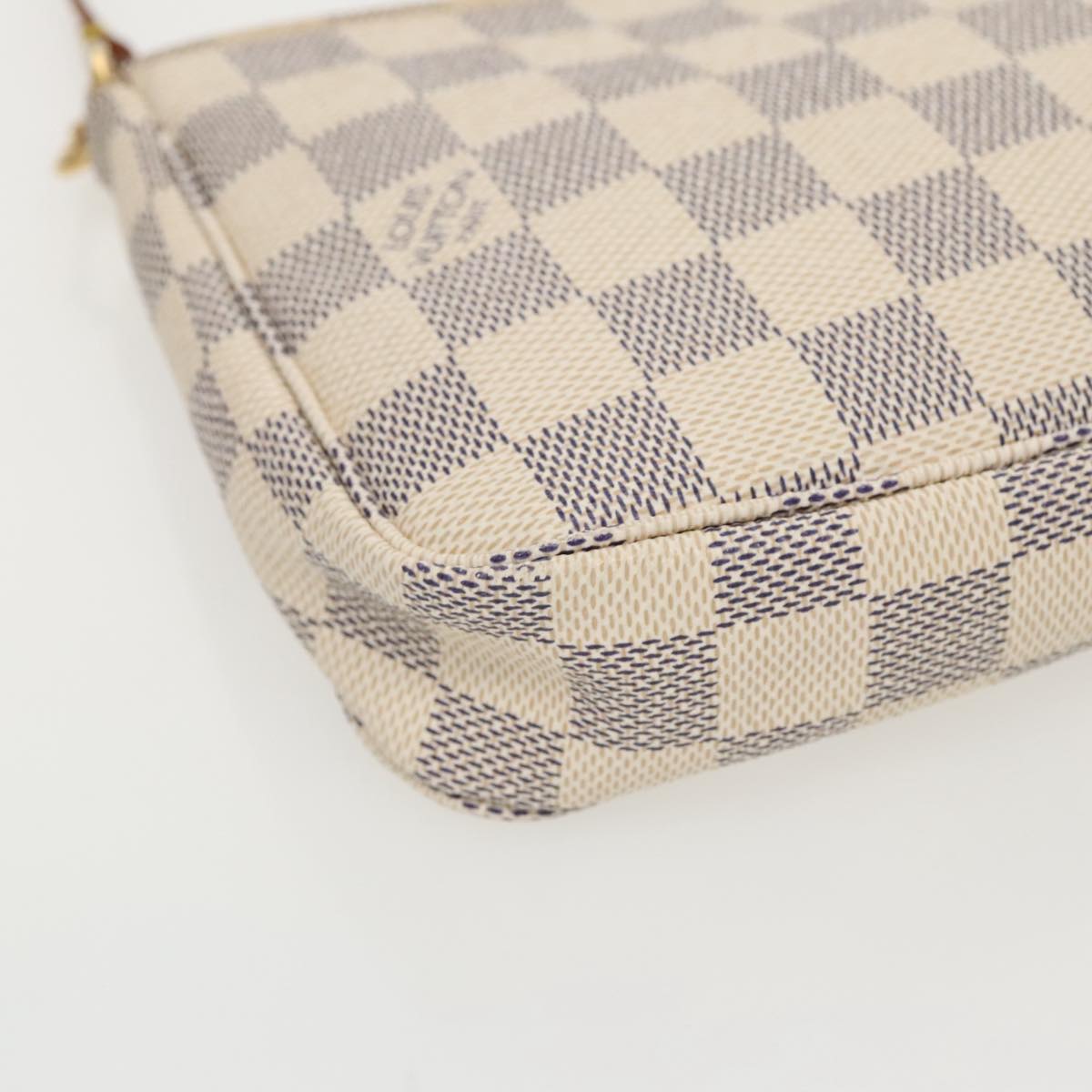 LOUIS VUITTON Damier Azur Pochette Accessoires Pouch N51986 LV Auth 96156