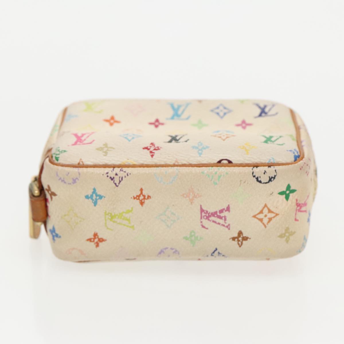 LOUIS VUITTON Monogram Multicolor Trousse Wapity Pouch White M58033 Auth 96162