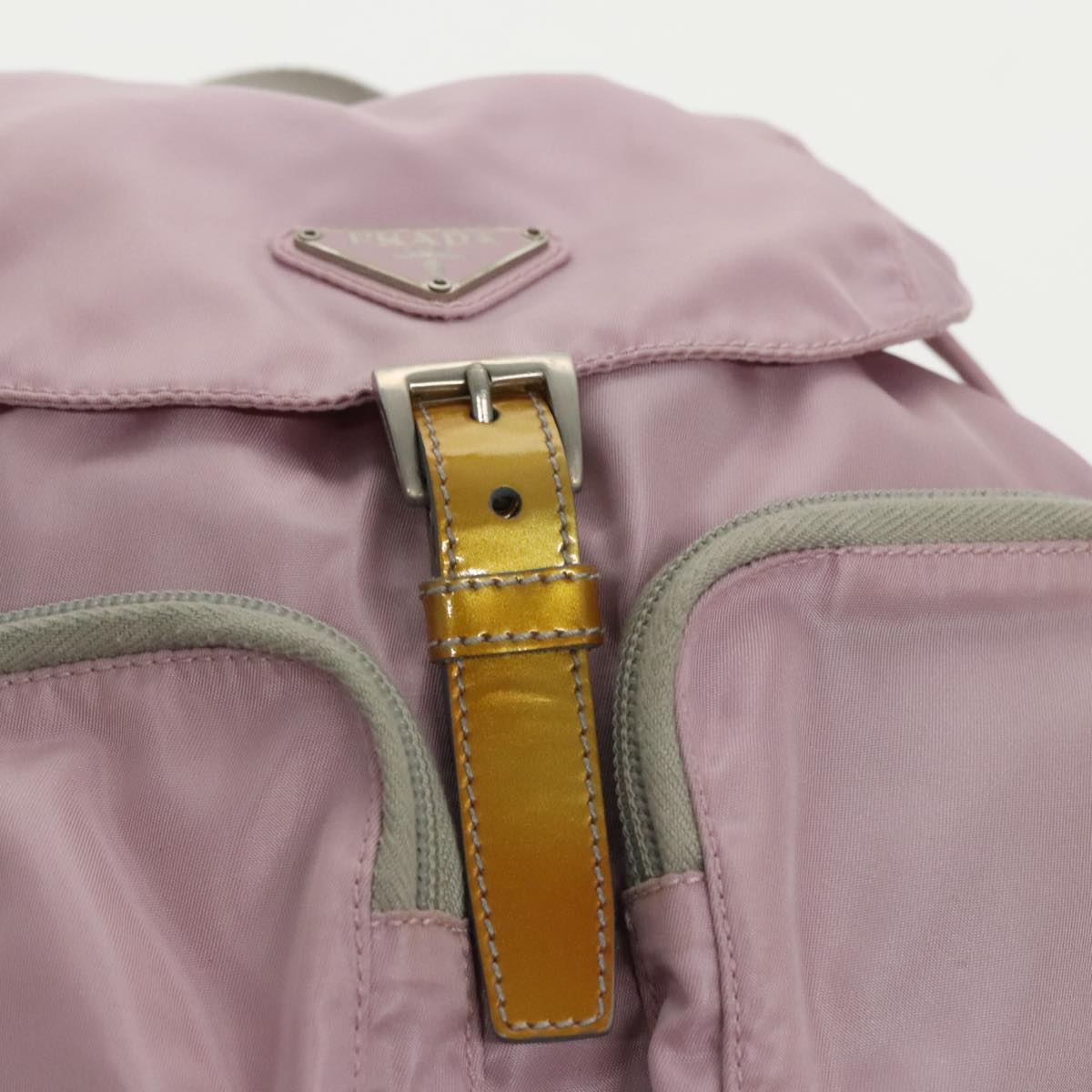 PRADA Backpack Nylon Pink Silver Auth 96205