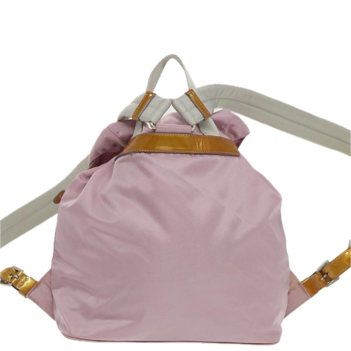 PRADA Backpack Nylon Pink Silver Auth 96205