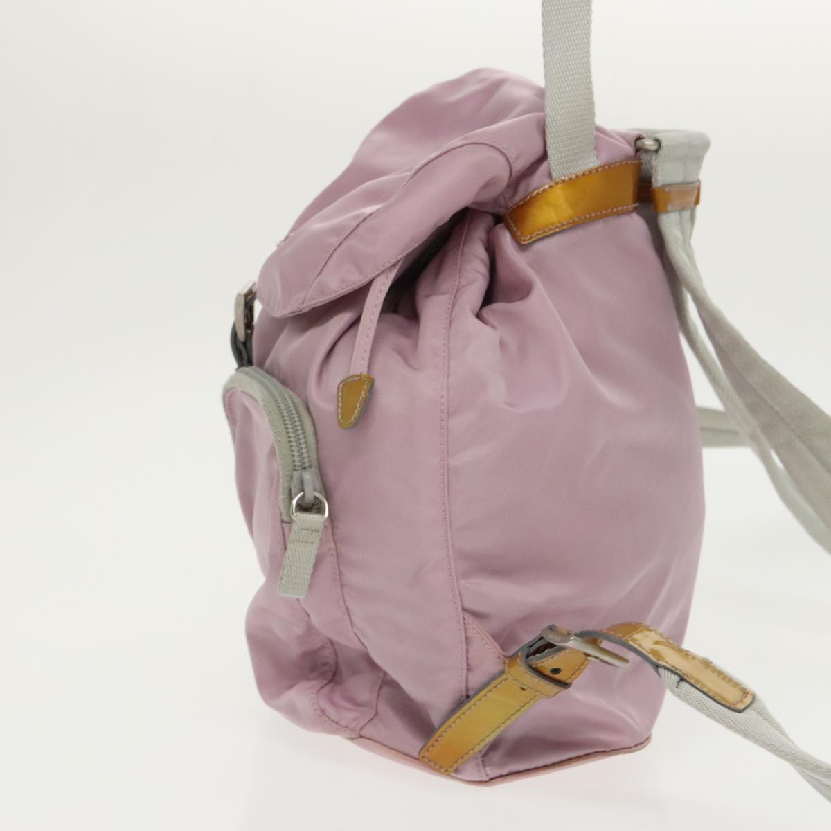 PRADA Backpack Nylon Pink Silver Auth 96205