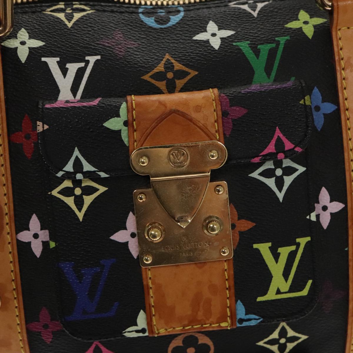 LOUIS VUITTON Monogram Multicolor Keepall 45 Boston Bag Black M92640 Auth 96238A