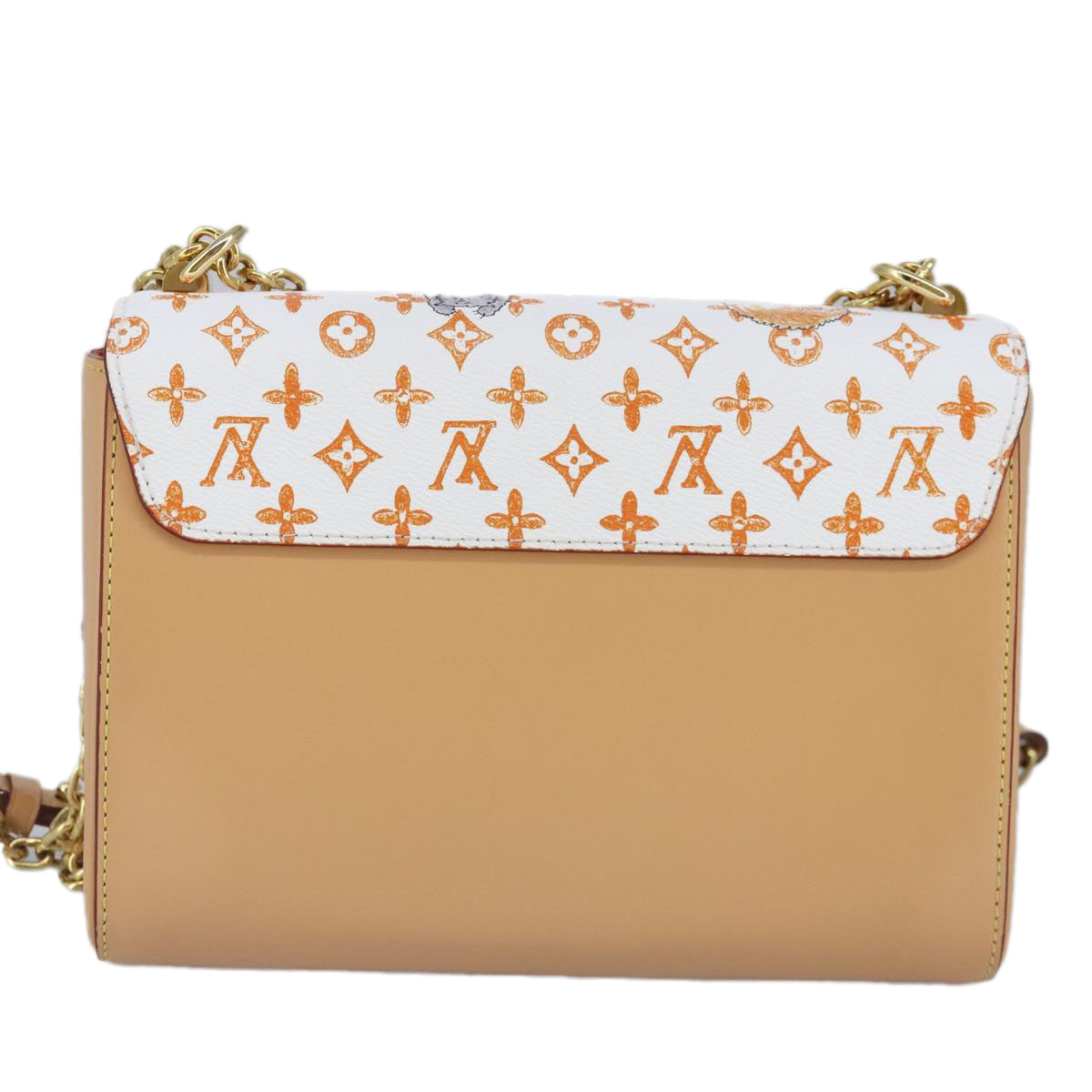 LOUIS VUITTON Catgram Twist MM Shoulder Bag White M44460 LV Auth 96243SM