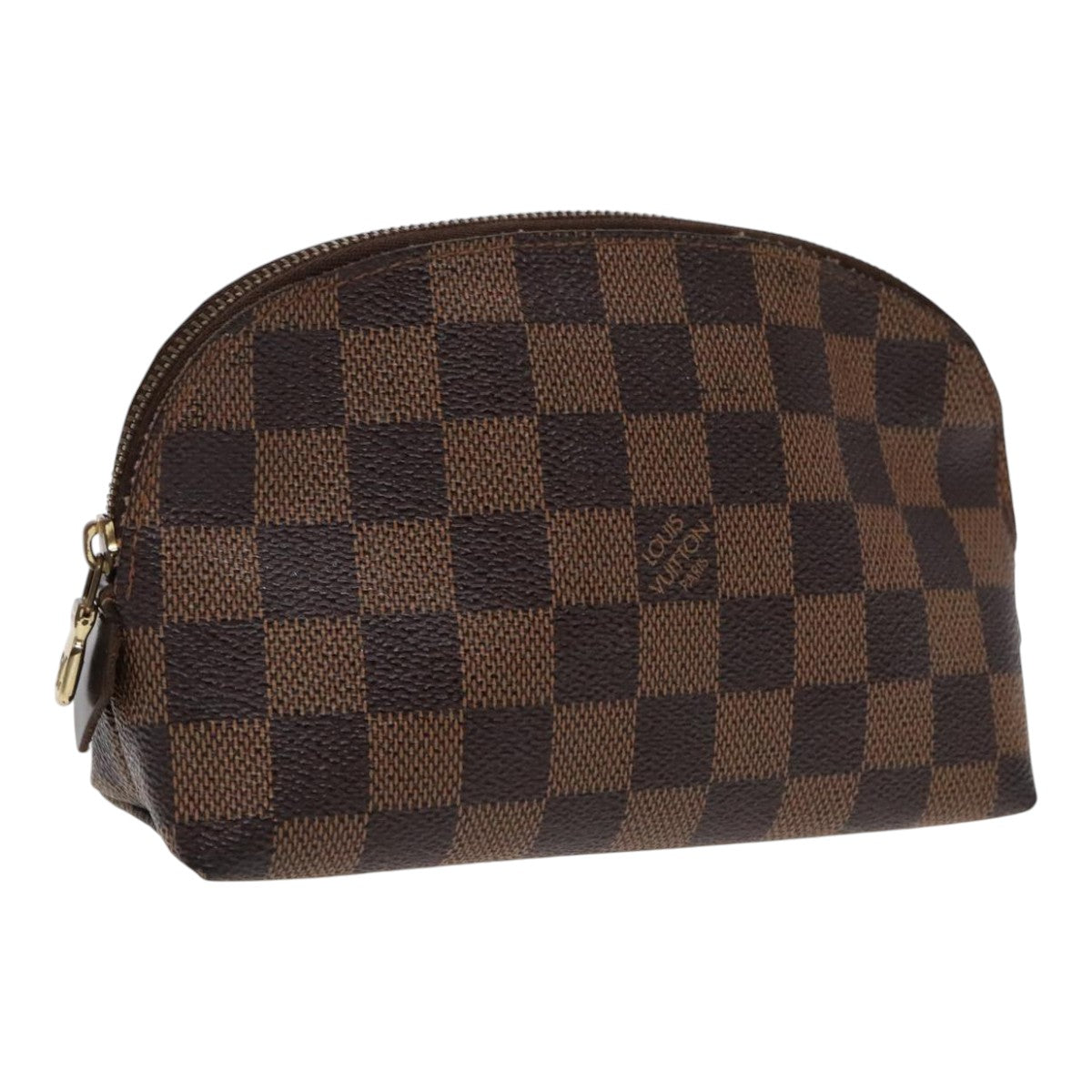 LOUIS VUITTON Damier Ebene Pochette Cosmetic PM Pouch N47516 LV Auth 96260