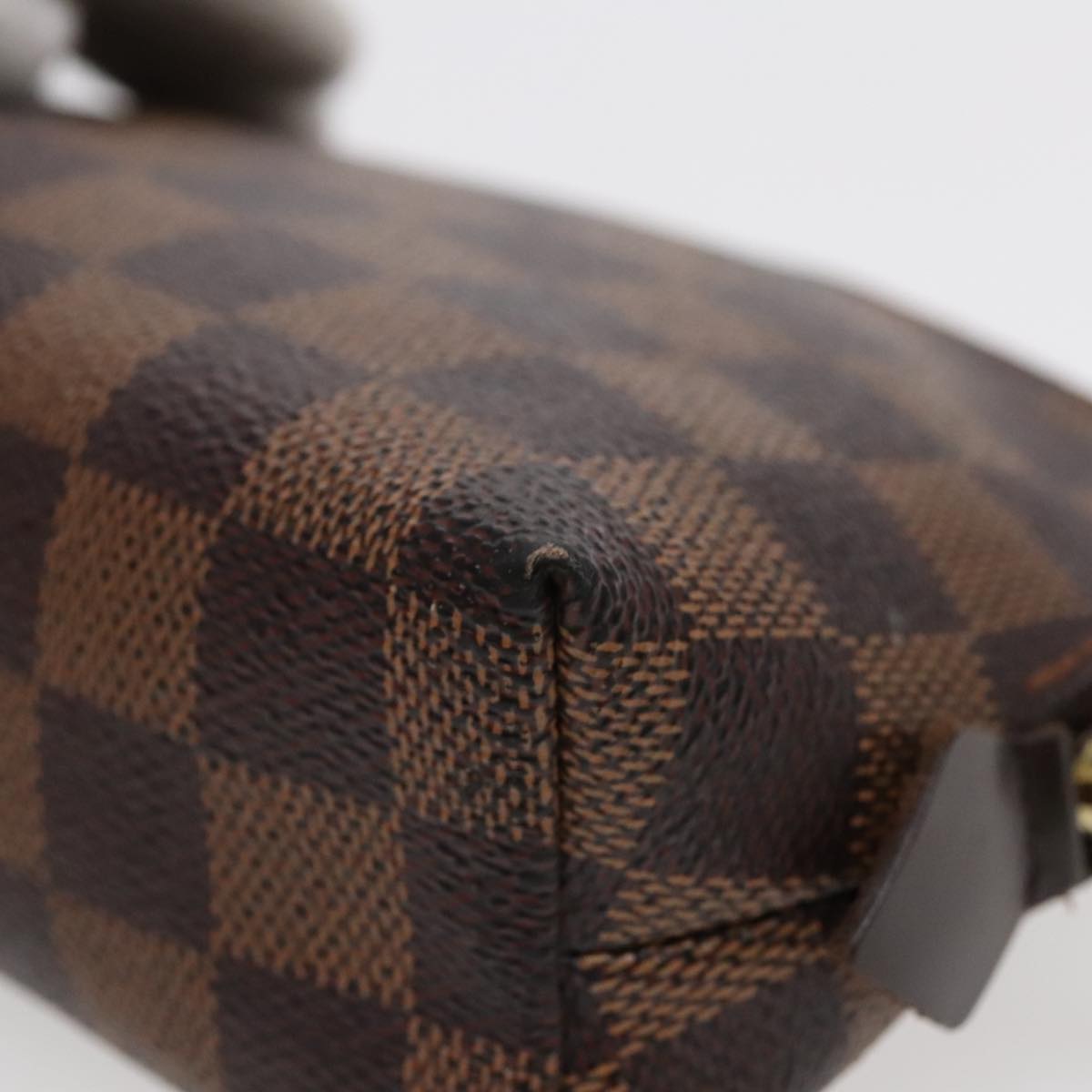 LOUIS VUITTON Damier Ebene Pochette Cosmetic PM Pouch N47516 LV Auth 96260