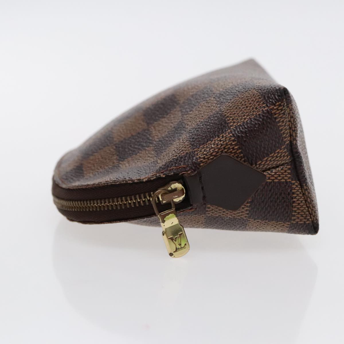 LOUIS VUITTON Damier Ebene Pochette Cosmetic PM Pouch N47516 LV Auth 96260