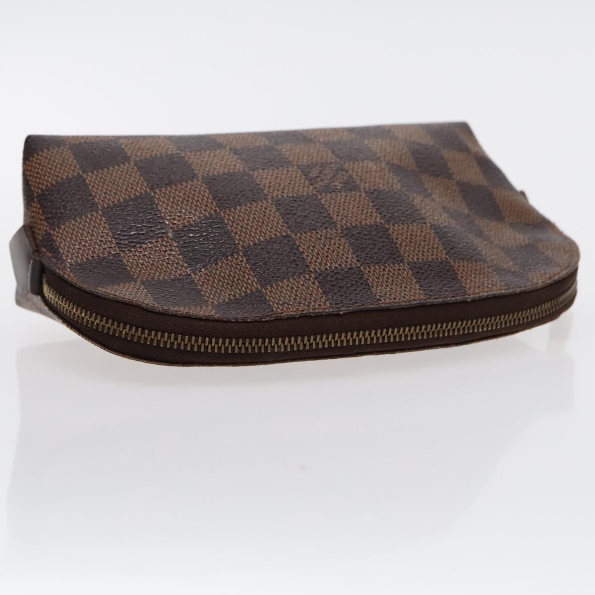 LOUIS VUITTON Damier Ebene Pochette Cosmetic PM Pouch N47516 LV Auth 96260