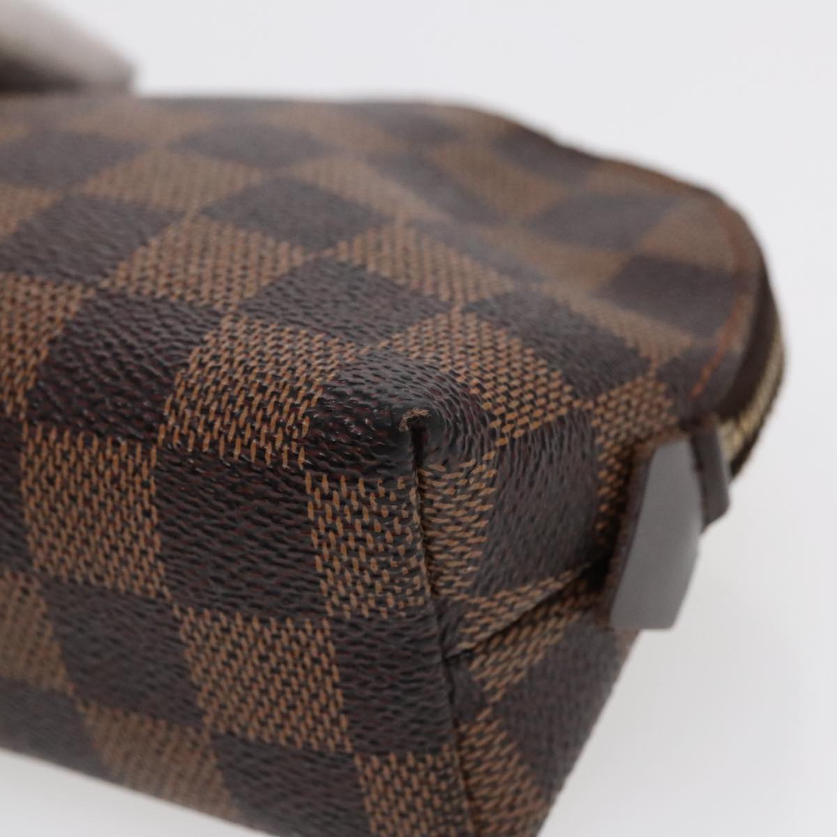 LOUIS VUITTON Damier Ebene Pochette Cosmetic PM Pouch N47516 LV Auth 96260