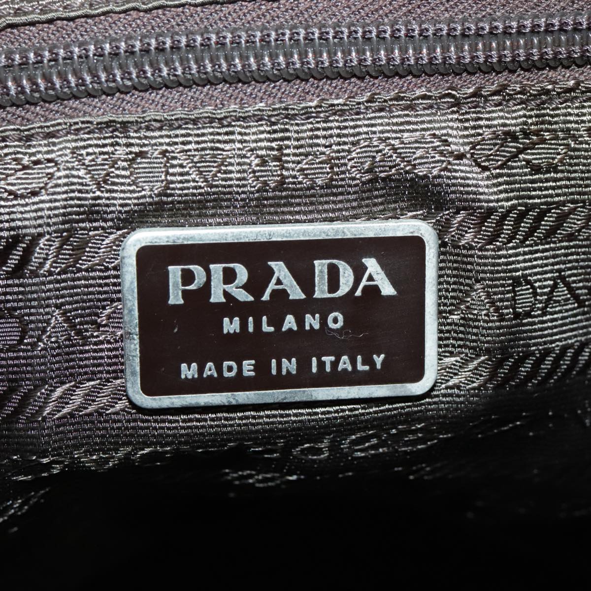 PRADA Backpack Nylon Red Silver Auth 96345