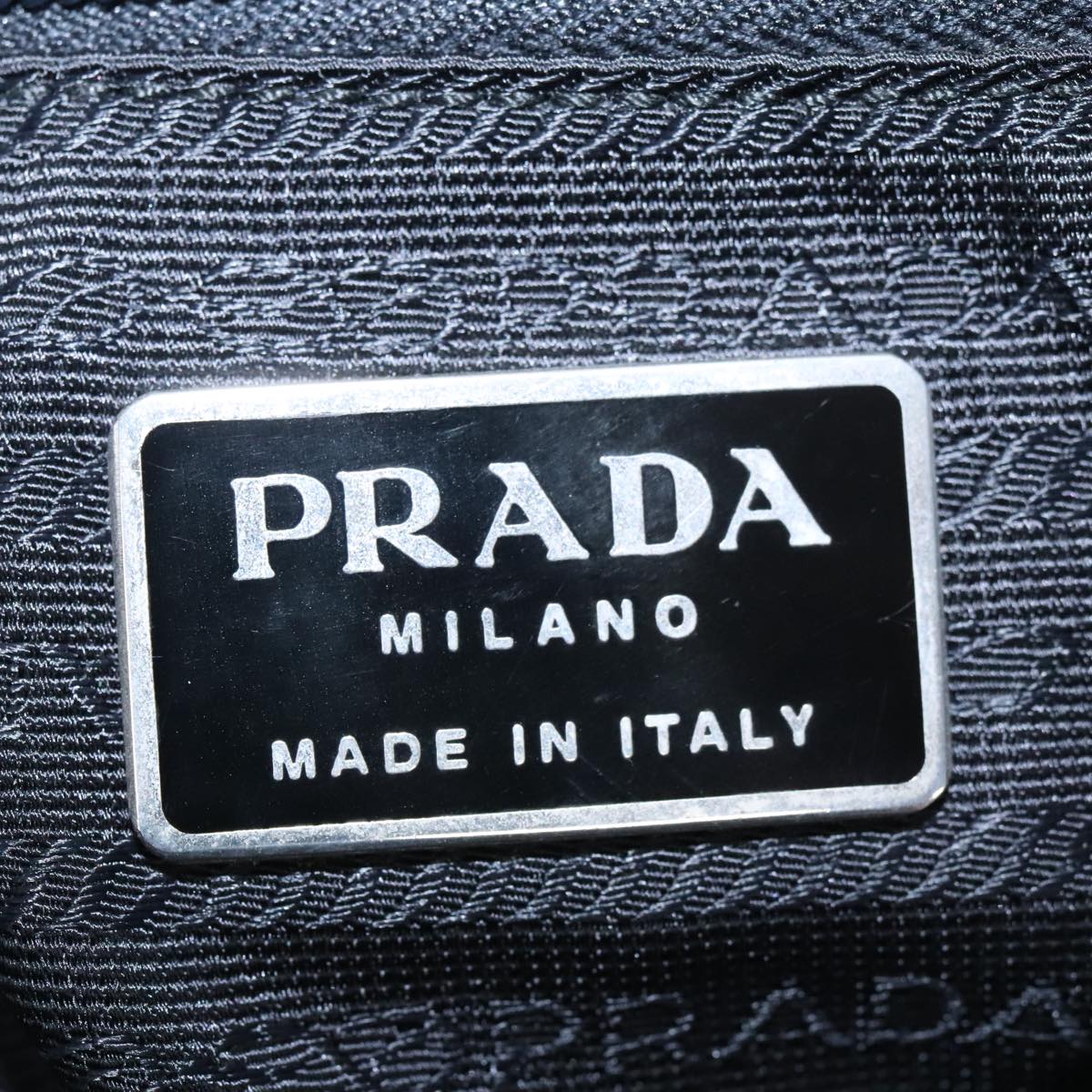 PRADA Backpack Nylon Green Silver Auth 96346