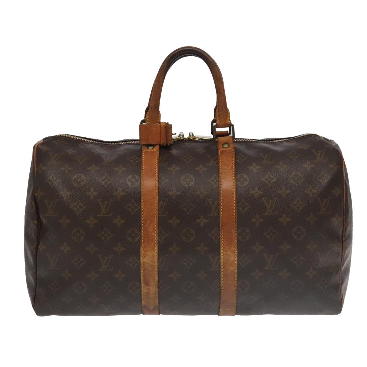 LOUIS VUITTON Monogram Keepall 45 Boston Bag M41428 LV Auth 96353