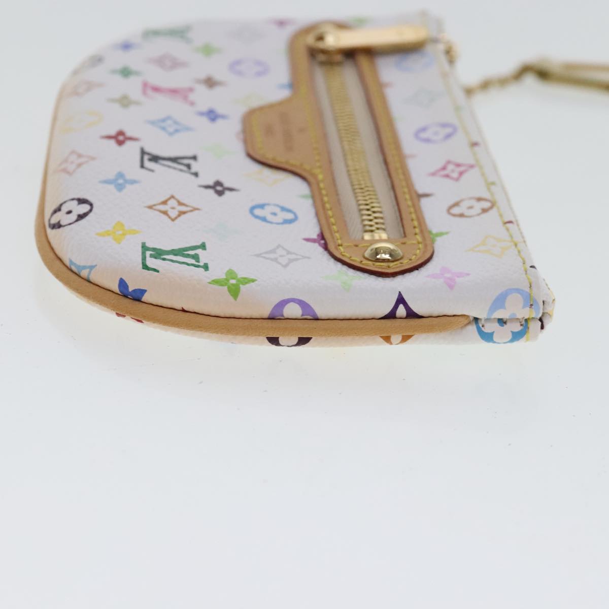 LOUIS VUITTON Monogram Multicolor Pochette MM Pouch White M60028 LV Auth 96393