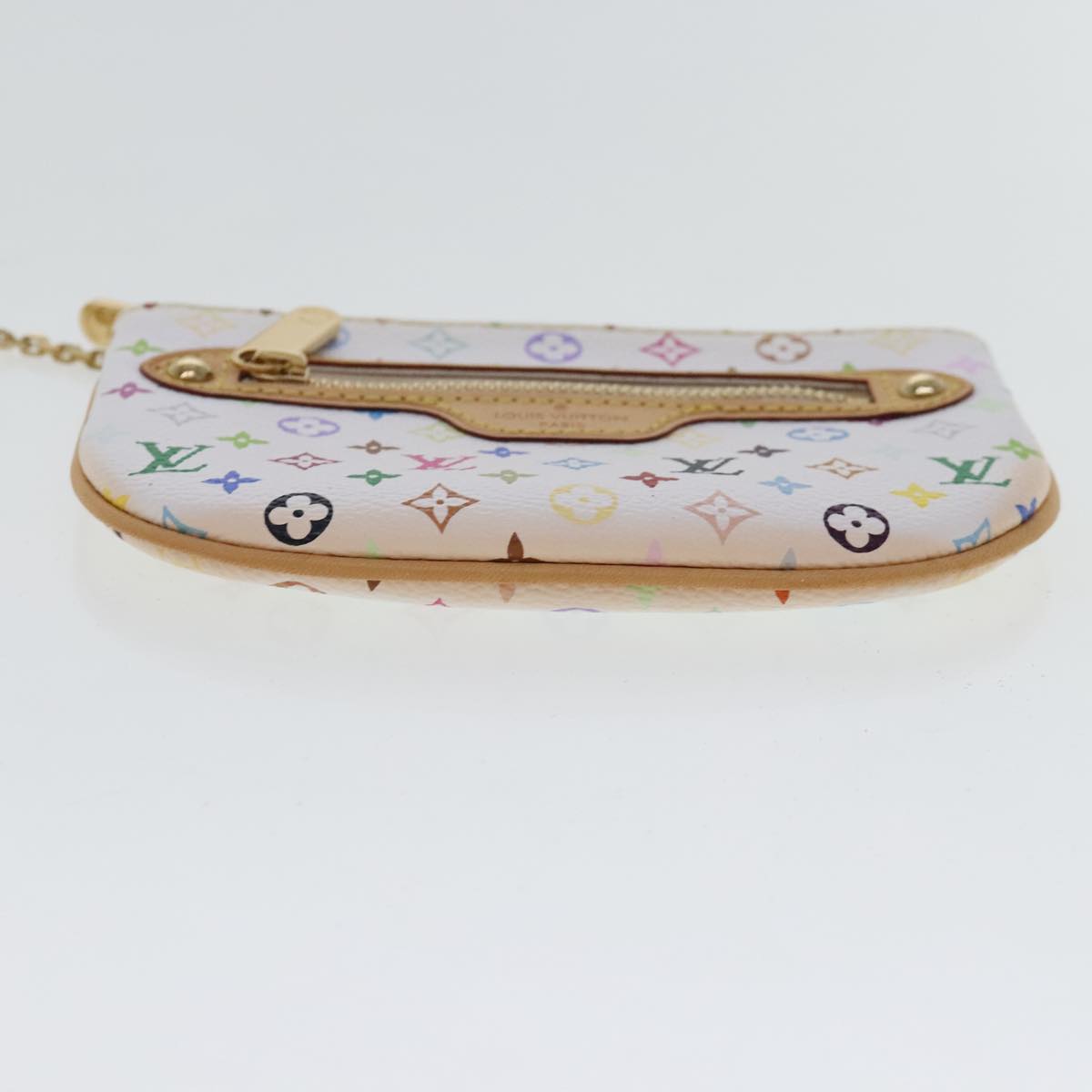 LOUIS VUITTON Monogram Multicolor Pochette MM Pouch White M60028 LV Auth 96393