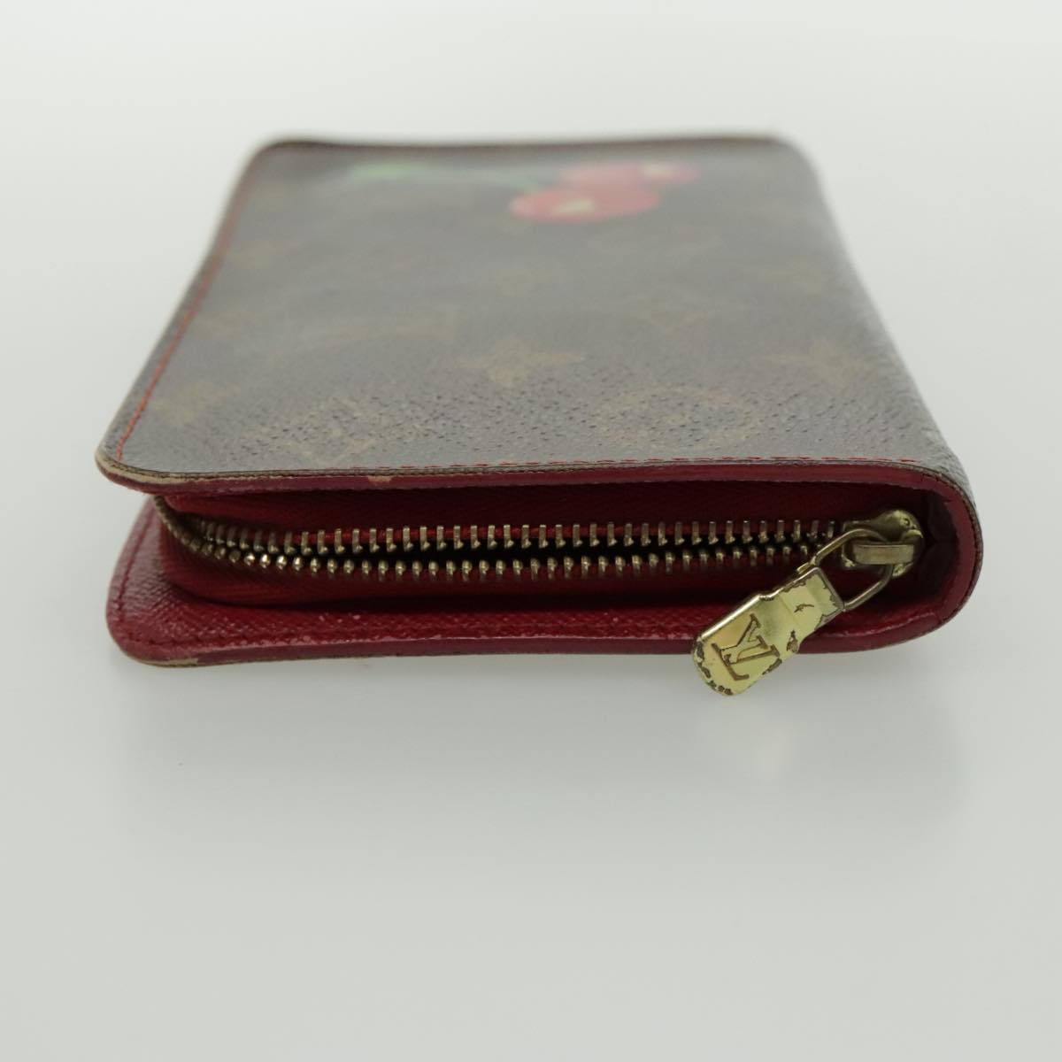 LOUIS VUITTON Monogram Cherry Porte Monnaie Zip Long Wallet M95006 LV Auth 96399