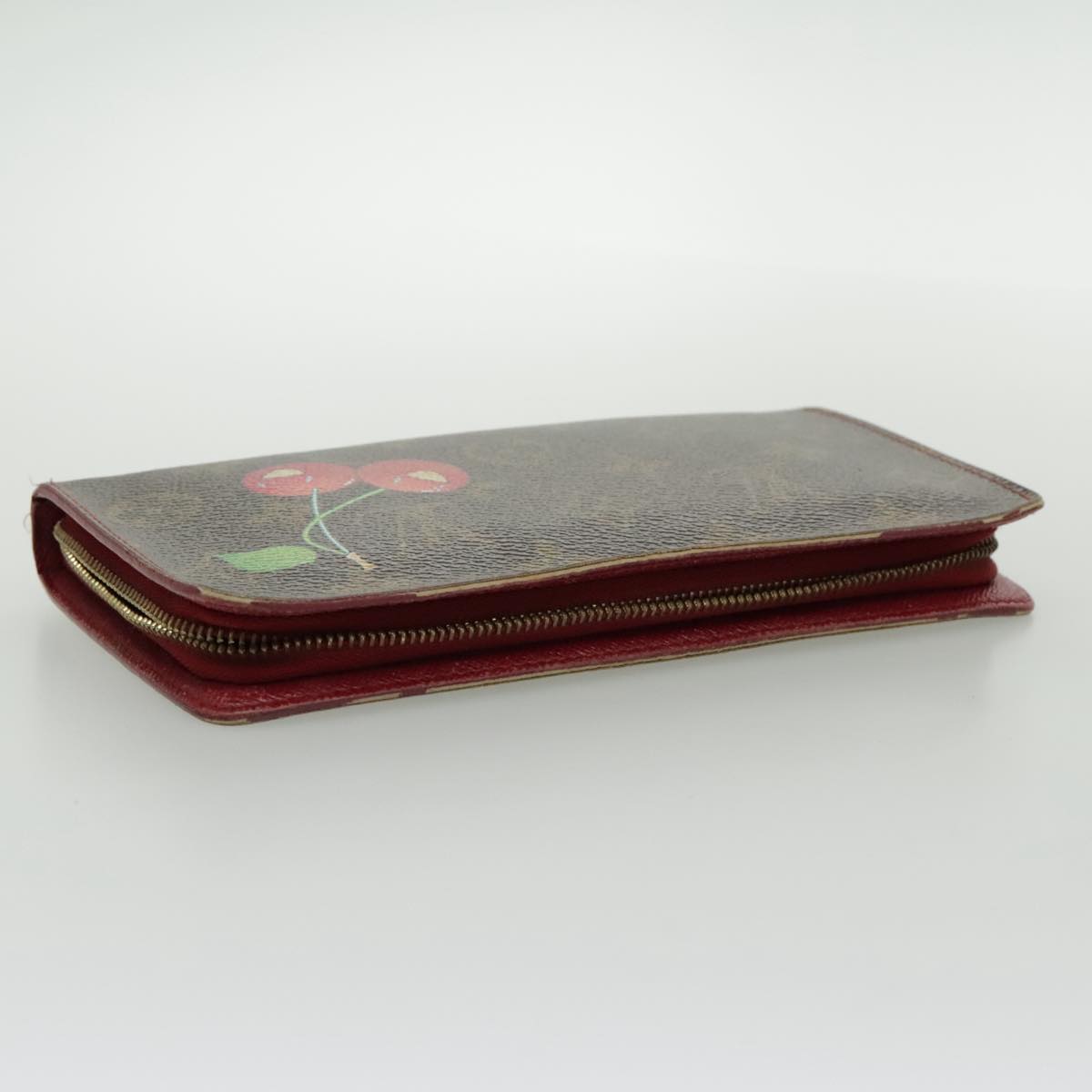 LOUIS VUITTON Monogram Cherry Porte Monnaie Zip Long Wallet M95006 LV Auth 96399