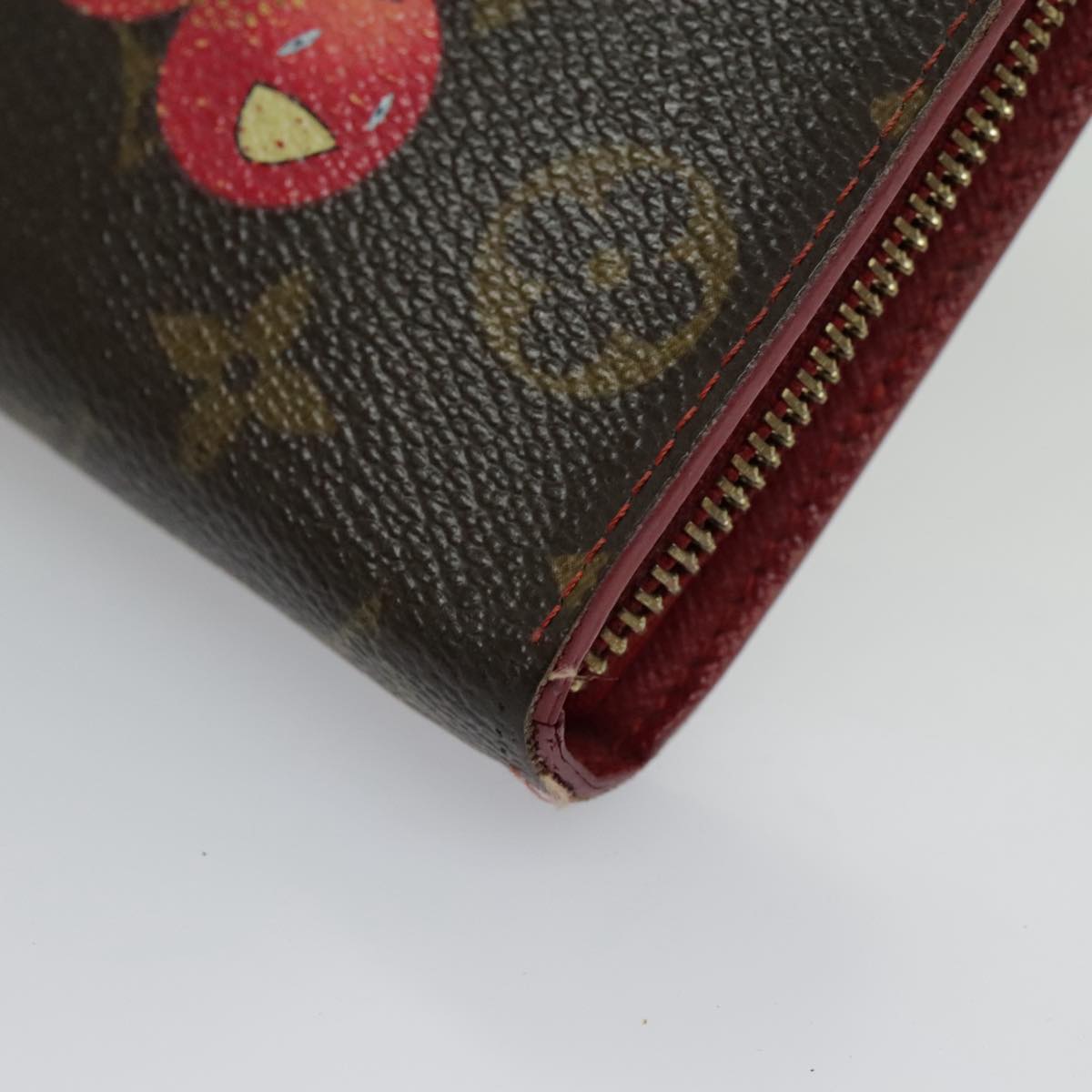 LOUIS VUITTON Monogram Cherry Porte Monnaie Zip Long Wallet M95006 LV Auth 96399