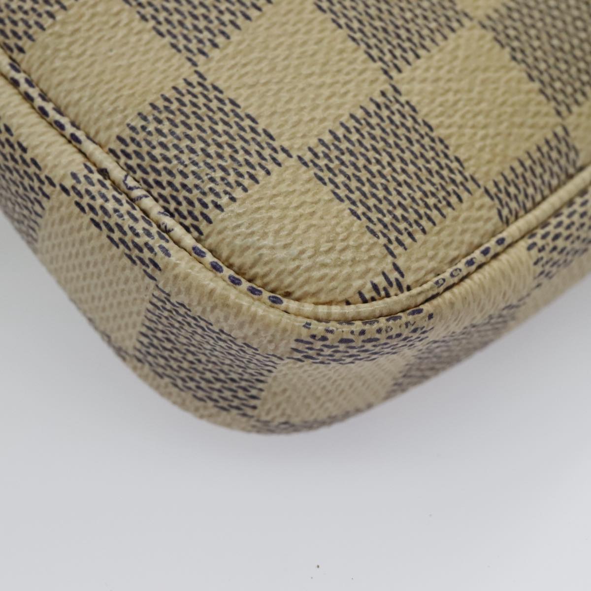 LOUIS VUITTON Damier Azur Mini Pochette Accessoires Pouch N63005 LV Auth 96408