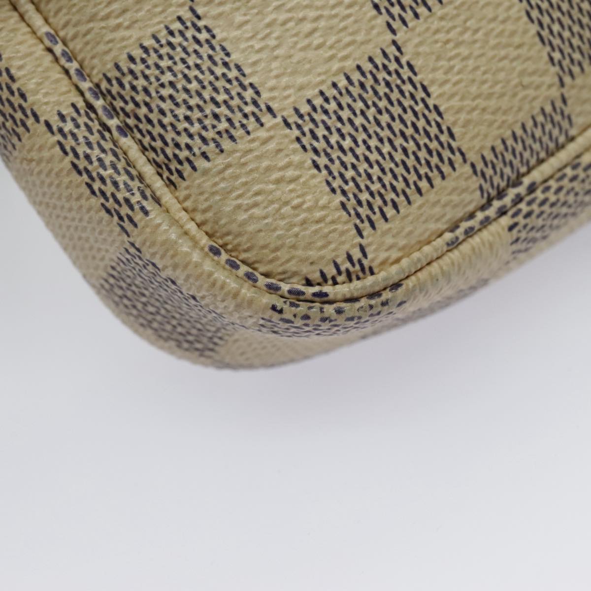 LOUIS VUITTON Damier Azur Mini Pochette Accessoires Pouch N63005 LV Auth 96408