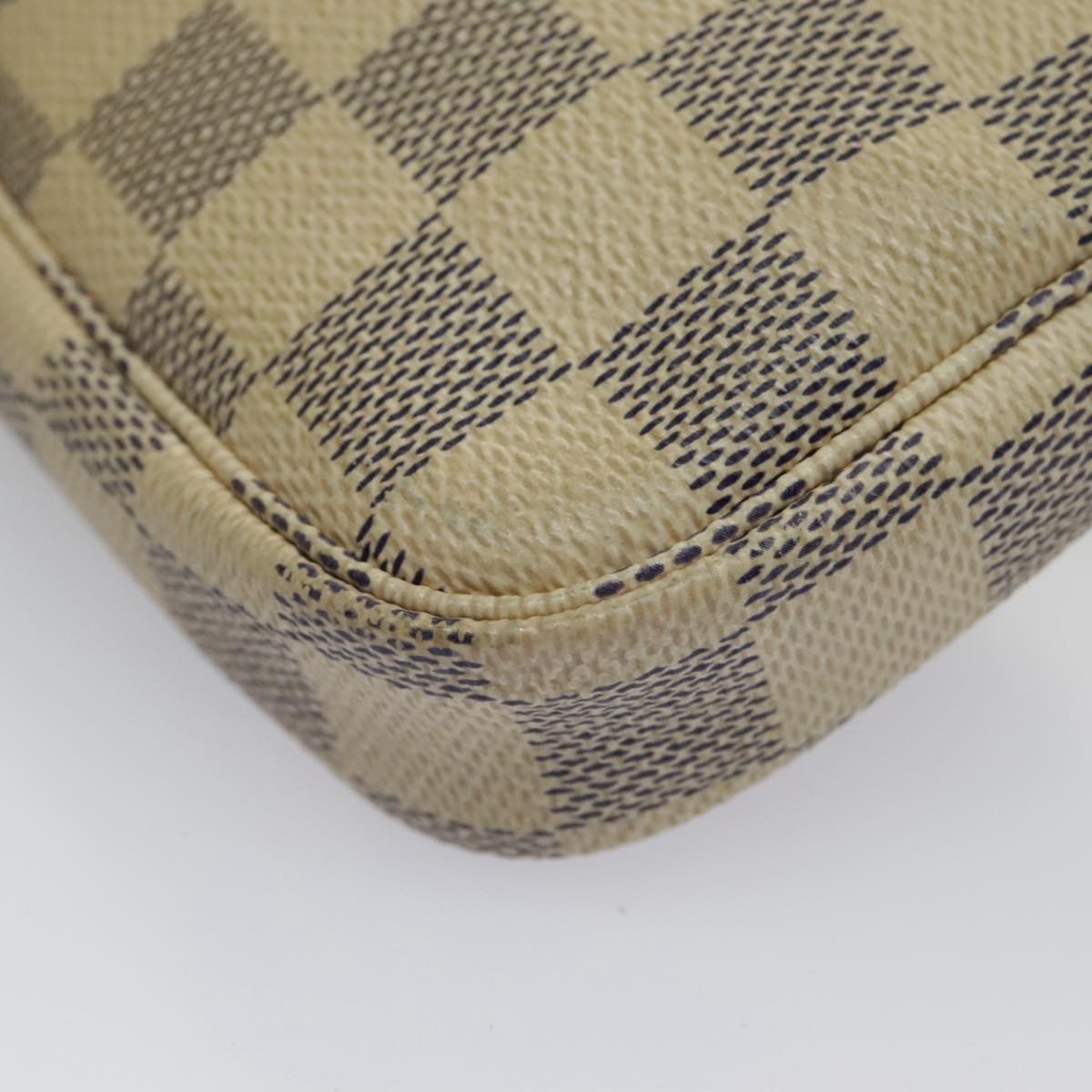 LOUIS VUITTON Damier Azur Mini Pochette Accessoires Pouch N63005 LV Auth 96408