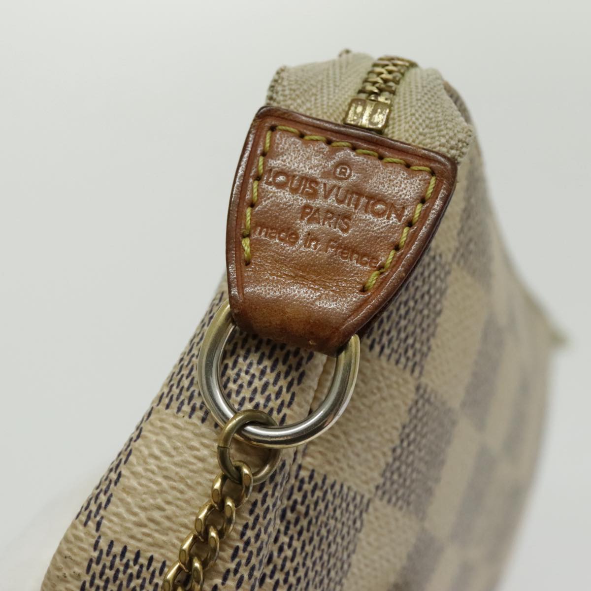 LOUIS VUITTON Damier Azur Mini Pochette Accessoires Pouch N63005 LV Auth 96408