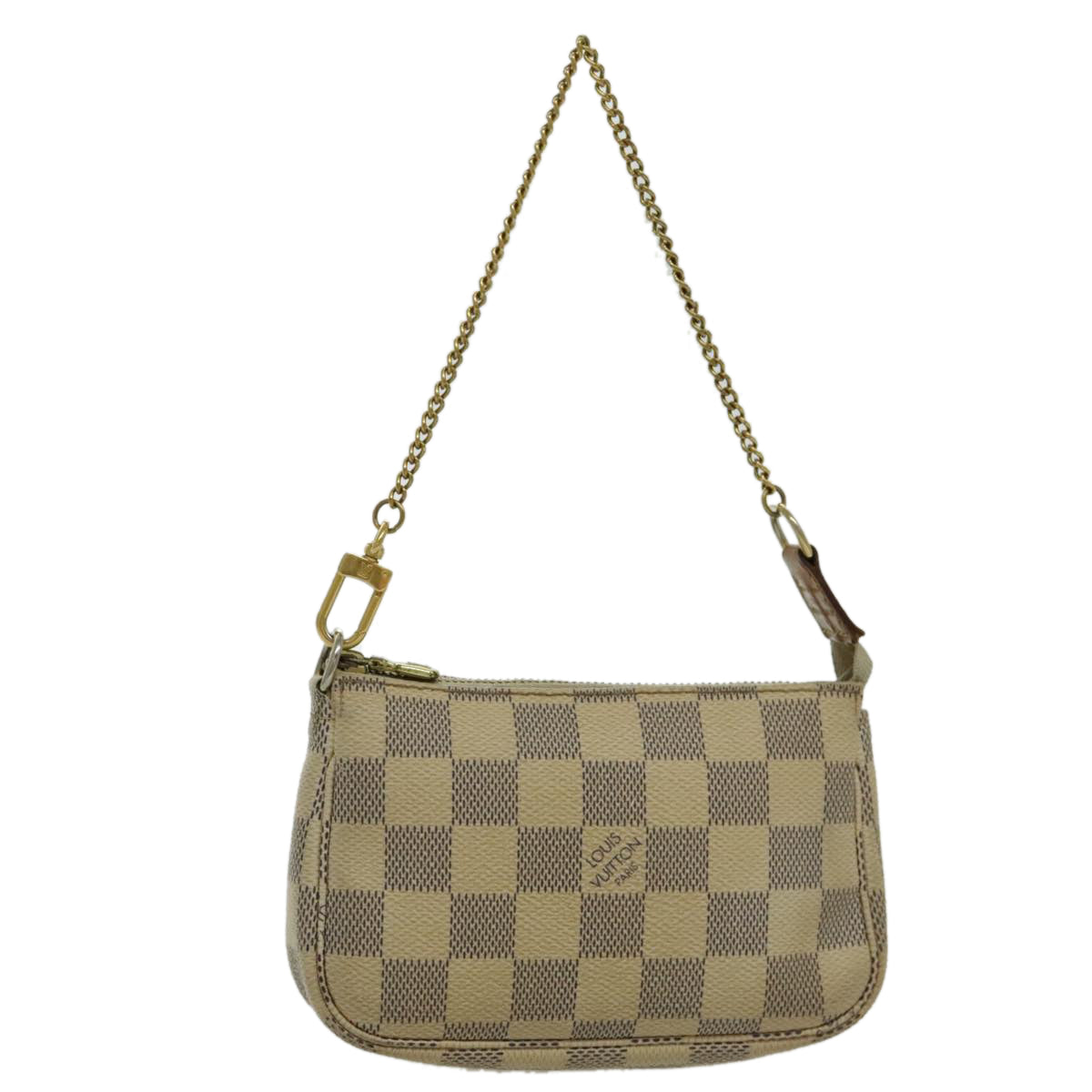 LOUIS VUITTON Damier Azur Mini Pochette Accessoires Pouch N63005 LV Auth 96408