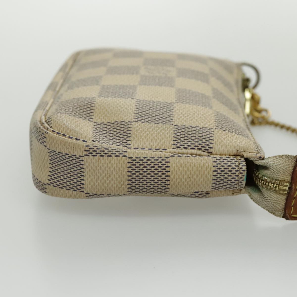 LOUIS VUITTON Damier Azur Mini Pochette Accessoires Pouch N63005 LV Auth 96408