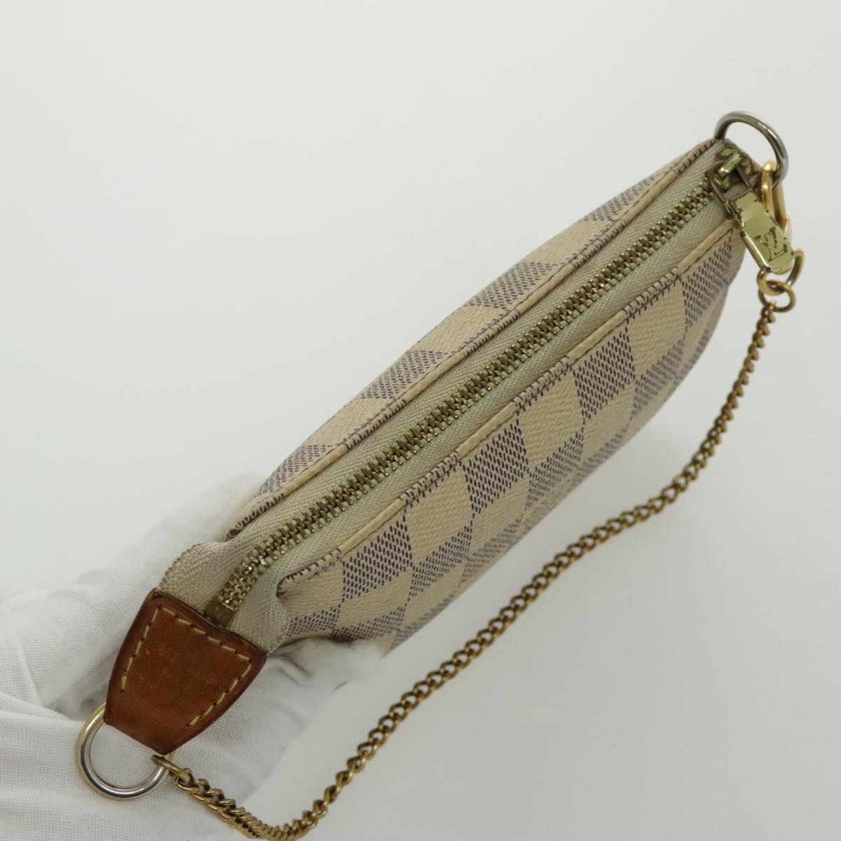 LOUIS VUITTON Damier Azur Mini Pochette Accessoires Pouch N63005 LV Auth 96408