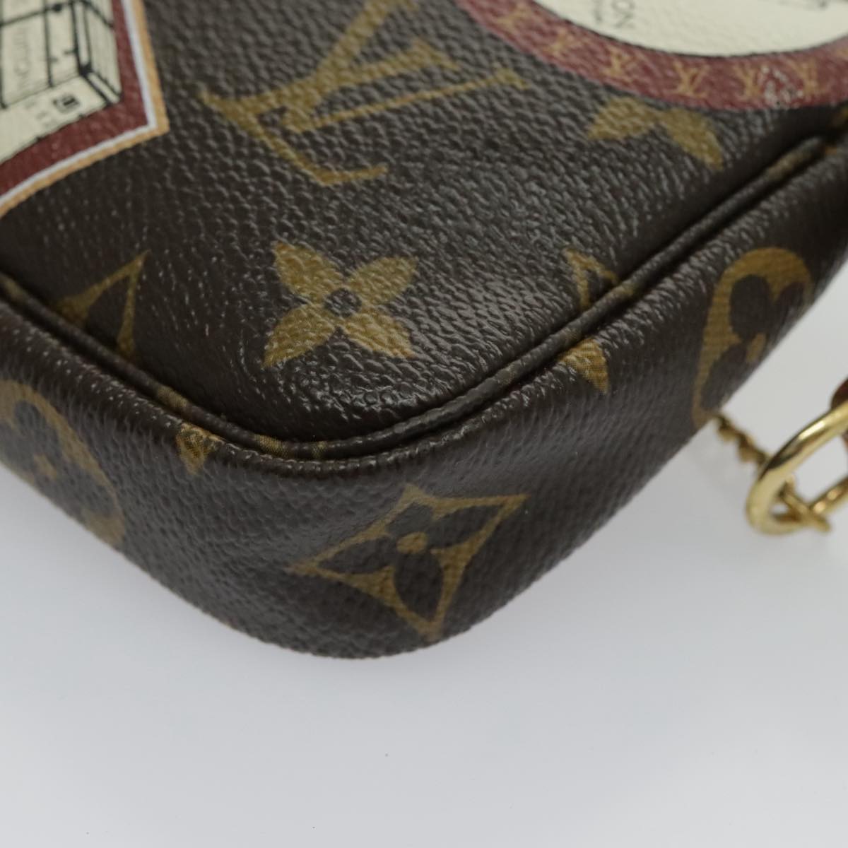 LOUIS VUITTON Monogram Patch Mini Pochette Accessoires Pouch M95804 Auth 96424