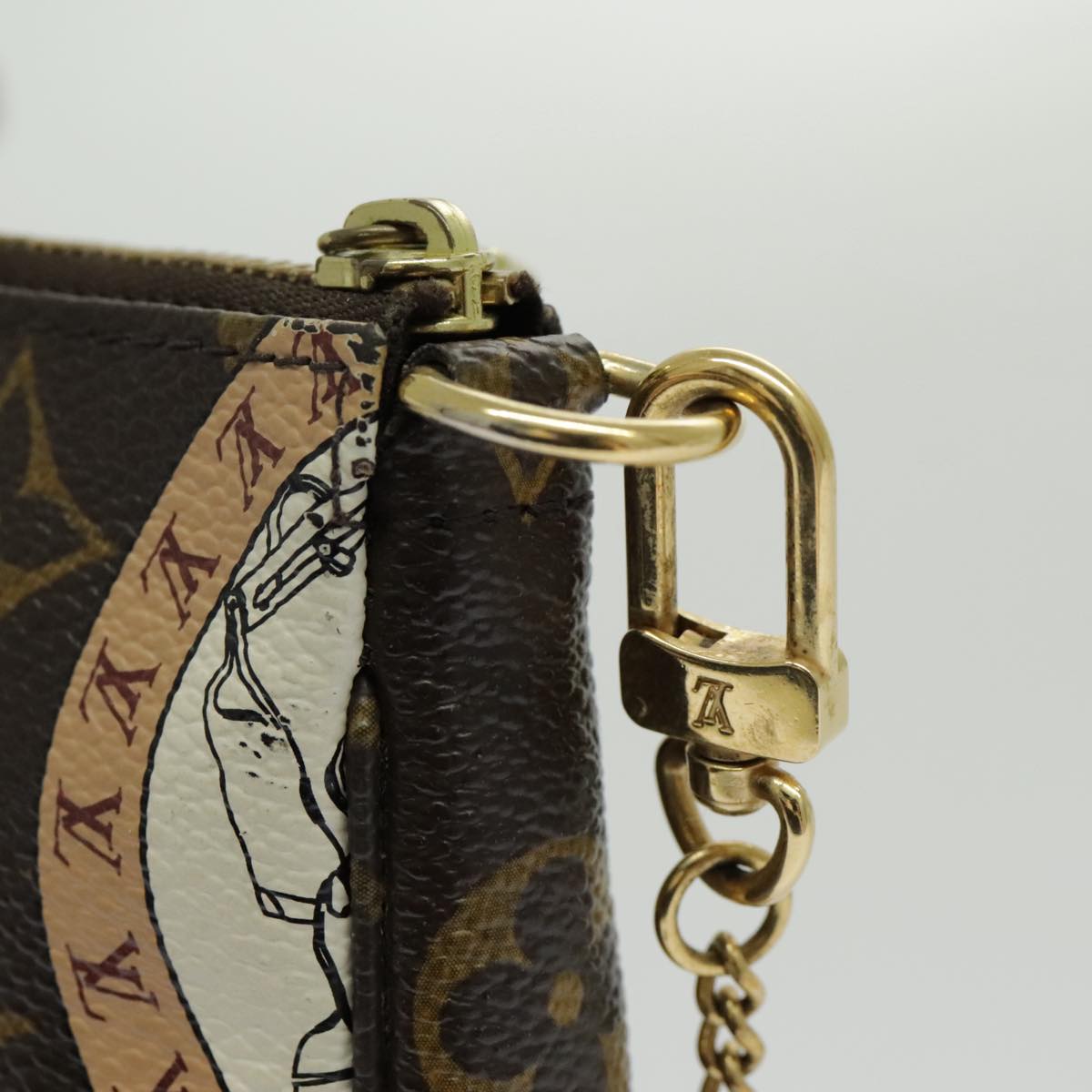 LOUIS VUITTON Monogram Patch Mini Pochette Accessoires Pouch M95804 Auth 96424